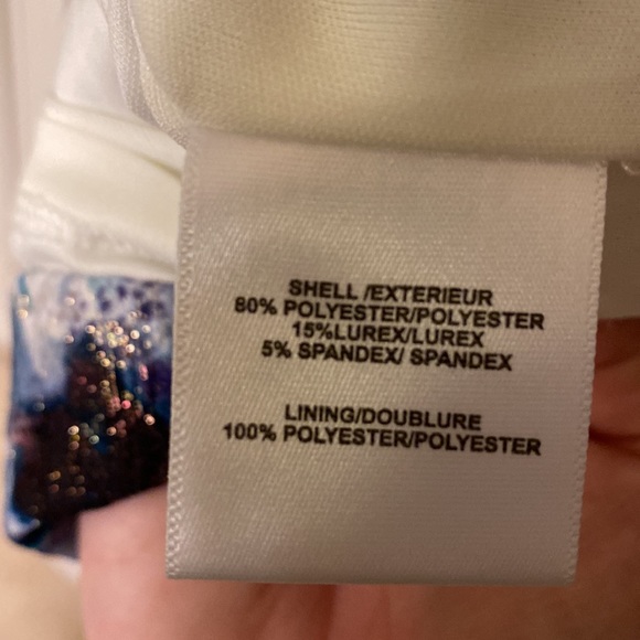 Winter Floral Badgley Mischka Dress Size 0 - Picture 5 of 5